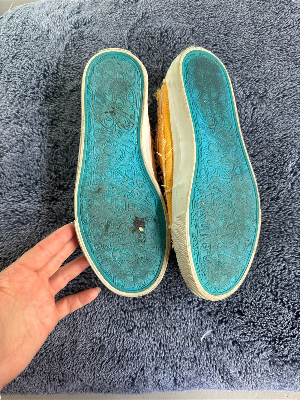 Blowfish Women’s Frayed Slip-On Sneakers in Yellow - Picture 3 of 5